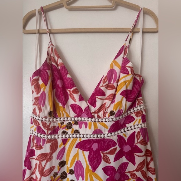 NWT Hello Molly Beach Sunsets Midi Dress Fuschia Size 6 - Picture 6 of 8